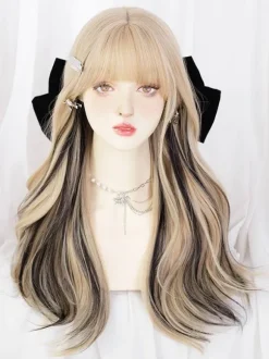 Sweet Lolita Wigs Long Tousled Heat-resistant Fiber As Image Lolita Accessories