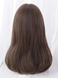Sweet Lolita Wigs Long Tousled Heat-resistant Fiber Deep Brown Lolita Accessories