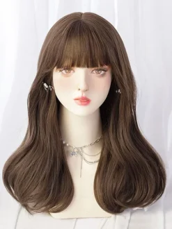 Sweet Lolita Wigs Long Tousled Heat-resistant Fiber Deep Brown Lolita Accessories