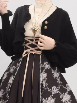 Sweet Ruffles Long Sleeves Top Burgundy