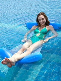 Swim Water Hammock Recliner Inflatable Floating Bed Pool Mattress Swimming Ring