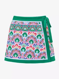 Swimsuits Set Green Sexy Lace Up Backless Printed V-Neck Sleeveless Swimsuit