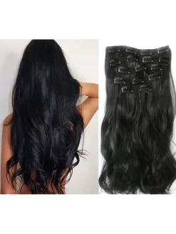 Synthetic Hair Extensions Tousled Full Volume Curls Long Hair Piece