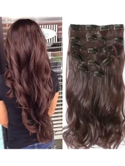 Synthetic Hair Extensions Tousled Full Volume Curls Long Hair Piece