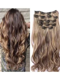 Synthetic Hair Extensions Tousled Full Volume Curls Long Hair Piece