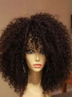 Synthetic Wigs Black Afro Hair Heat-resistant Fiber Short Wig For Women
