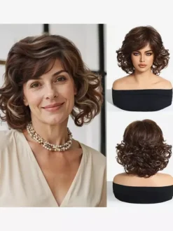 Synthetic Wigs Light Brown Women's Short Wig For Women