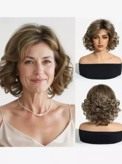 Synthetic Wigs Light Brown Women's Short Wig For Women