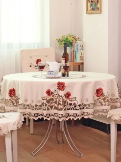 Tablecloth Nude Color Polyester Fiber Party Supplies