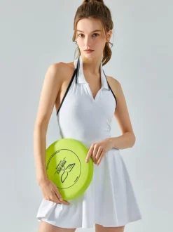 Tennis Dress Sleeveless Color Block Activewear For Women
