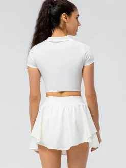 Tennis Sports Set Short Sleeves Women's Running Activewear