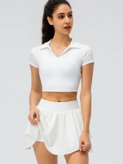 Tennis Sports Set Short Sleeves Women's Running Activewear