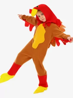 Thanksgiving Turkey Costume for Kids Plush Animal Roleplay Kigurumi for Stage Performance