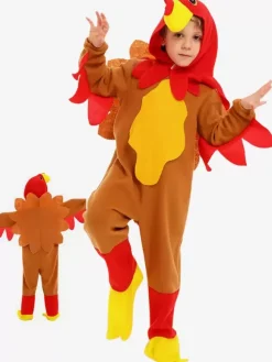 Thanksgiving Turkey Costume for Kids Plush Animal Roleplay Kigurumi for Stage Performance