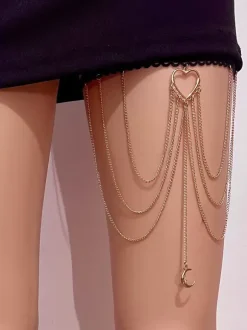 Thigh Chain Heart Moon Layered Timeless Beach Bikinis Leg Chain
