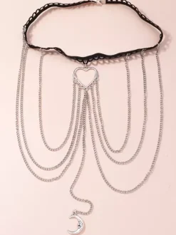 Thigh Chain Heart Moon Layered Timeless Beach Bikinis Leg Chain