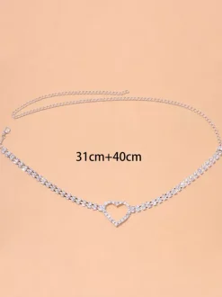 Thigh Chain Heart Shaped Sparkle Crystal Stylish Leg Chain