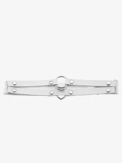 Thigh Garter Belt Gothic Leg Harness Belt Party Ecru White Metal Details