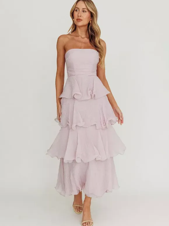 Tiered Ruffle Maxi Dress For Women - Sleeveless Layered A-Line Tube Sun Dress - Summer Wedding Guest 2026