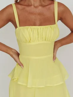 Tiered Ruffle Maxi Slip Dress For Women - Fairycore Square Neck Tie Back A Line Gown - Summer Beach Wedding Guest 2026