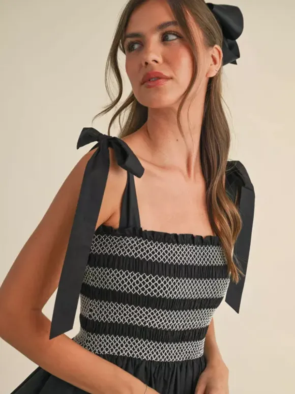 Tiered Smocked Sundress For Women - Boho Tie Strap Long A Line Dress - Summer Beach Party 2026
