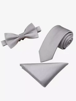 Tie Set Black Men's Square Scarf Pocket Button Chic Suit Accessory