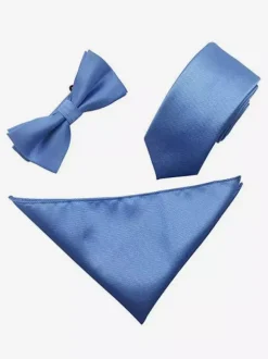 Tie Set Black Men's Square Scarf Pocket Button Chic Suit Accessory