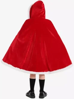 Top Christmas Red Cloak Polyester Two-Tone Christmas Holidays Costumes