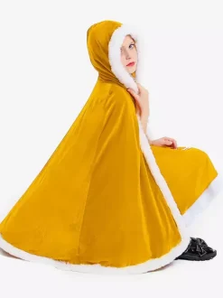 Top Christmas Red Cloak Polyester Two-Tone Christmas Holidays Costumes