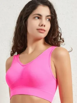Tops Women's Top Nude U-Neck Athletic Polyester Sleeveless Activewear