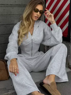 Tracksuit Set Hooded Crop Top Wide Leg Pants Soft Loungewear Women Tracksuit Set