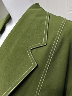 Trench Coat For Women Practical Buttons Turndown Collar Long Sleeves Polyester Front Button