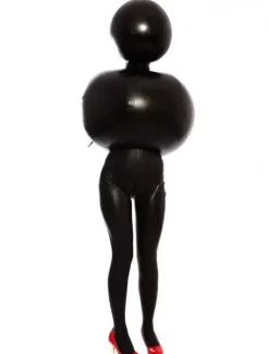 Trendy Black Air Inflation Latex Clothes