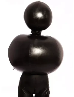 Trendy Black Air Inflation Latex Clothes