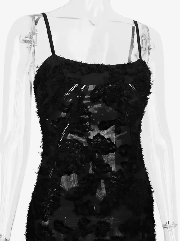 Trumpet Dress Spaghetti Straps Lace-up Floral Embroidery Prom Maxi Dresses