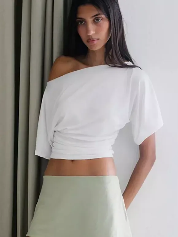 T-Shirt Short Sleeves Tees White For Women