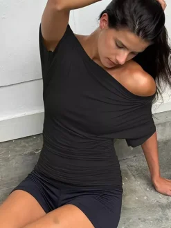 T-Shirt Short Sleeves Tees White For Women