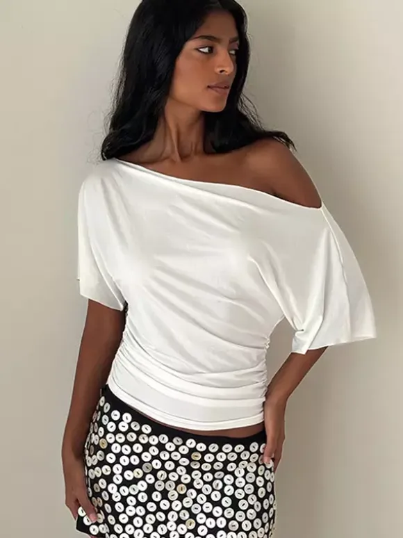 T-Shirt Short Sleeves Tees White For Women