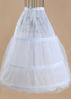 Tulle Wedding Petticoat Ivory A Line Layer 3 Hoop Bridal Petticoat