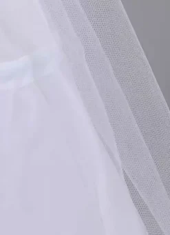 Tulle Wedding Petticoat Ivory A Line Layer 3 Hoop Bridal Petticoat