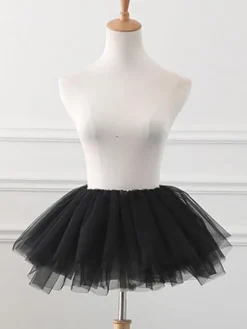 Tulle Lolita Petticoats Crinoline Tutu Skirt Black Lolita Underskirt