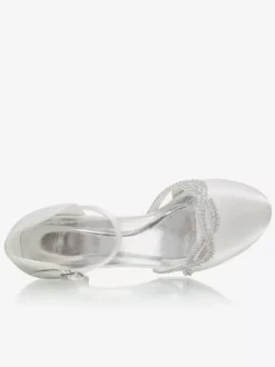 Two Part Wedding Shoes Round Toe Mid-low Heel Bridal Shoes