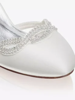 Two Part Wedding Shoes Round Toe Mid-low Heel Bridal Shoes