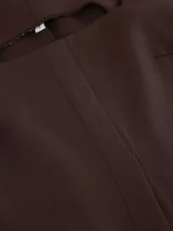 Two Piece Sets Brown Sleeveless Casual Vest Pant Set