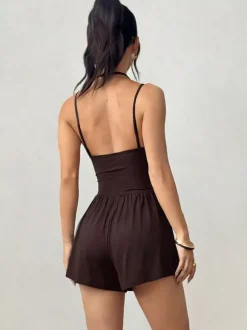 Two Piece Sets Burgundy Casual Daily Casual Scoop Neck Sleeveless Pant Set