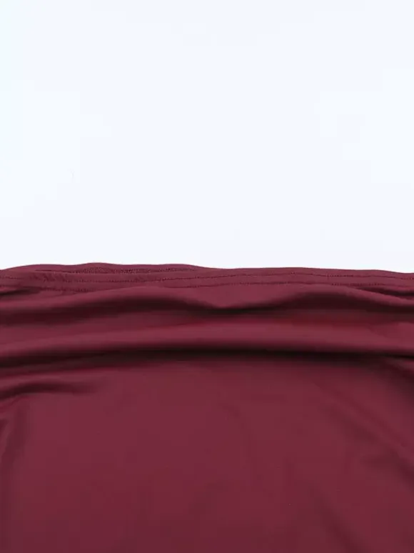 Two Piece Sets Burgundy Chic Dating V-Neck Backless Sleeveless Skirt Set