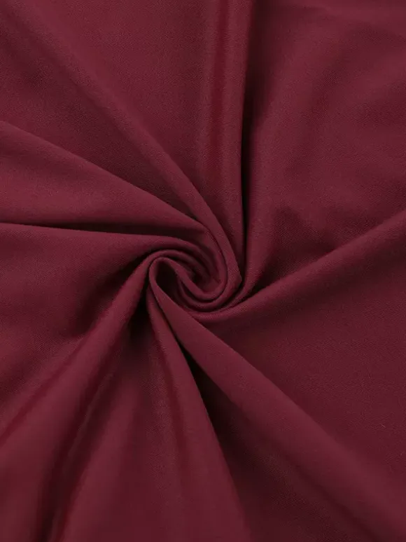 Two Piece Sets Burgundy Chic Dating V-Neck Backless Sleeveless Skirt Set