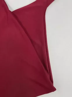 Two Piece Sets Burgundy Chic Daily Casual Cowl Neck Sleeveless Top Pant Set