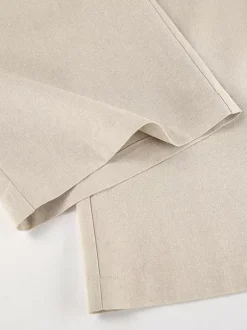 Two Piece Sets Khaki Chic Daily Casual Linen V-Neck Sleeveless Top Pant Set