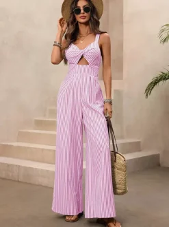 Two Piece Sets Pant Set Blue Chic Resort Wear Cut Out Shaping Sleeveless Dress